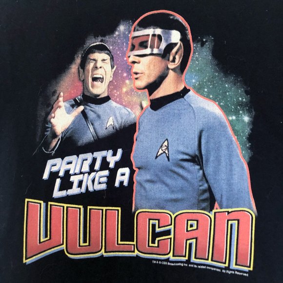 Party Like a Vulcan Graphic T-shirt size unisex small - Picture 2 of 3